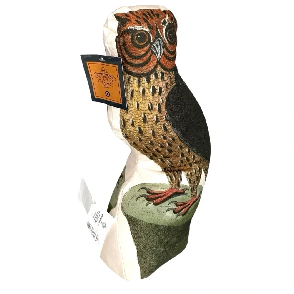 John Derian Horned Owl Throw Pillow